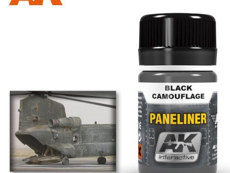 AK Interactive Weathering Products - Paneliner for Black Camouflage Online Sale