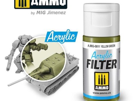 Ammo by MIG Acrylic Filter Yellow Green Online now