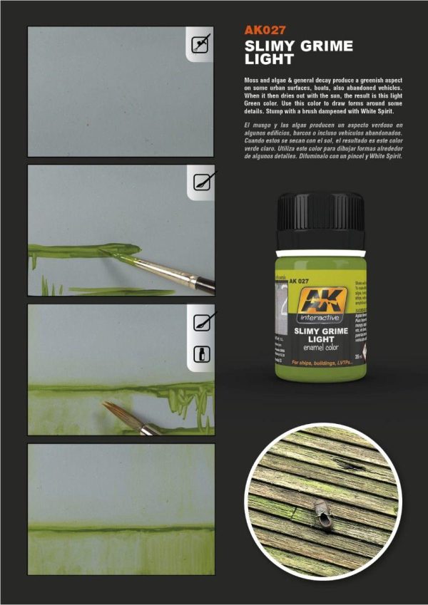 AK Interactive Weathering Products - Slimy Grime Light Sale