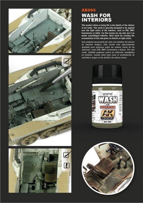 AK Interactive Weathering Products - Interior Wash Online Hot Sale