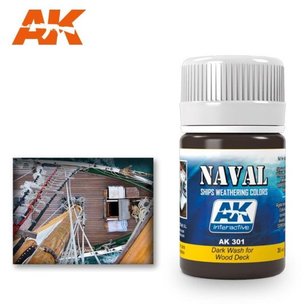 AK Interactive Weathering Products - Dark Wash for Wood Deck Online