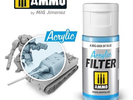 Ammo by MIG Acrylic Filter Sky Blue Cheap