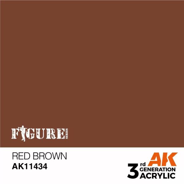 AK Interactive 3Gen Figures Acrylics - Red Brown 17ml Online Sale