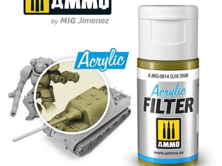 Ammo by MIG Acrylic Filter Olive Drab Supply