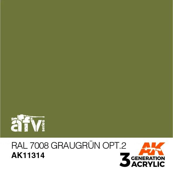 AK Interactive 3rd Gen Acrylic AFV RAL 7008 Graugrün Opt 2 Online now