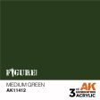 AK Interactive 3Gen Figures Acrylics - Medium Green 17ml For Cheap