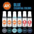 Ak Interactive 3Gen Sets - Blue Essential Colors For Cheap