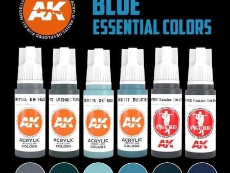 Ak Interactive 3Gen Sets - Blue Essential Colors For Cheap