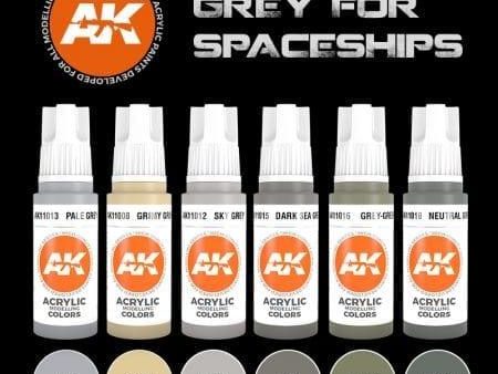 Ak Interactive 3Gen Sets - Grey For Spaceships Online now