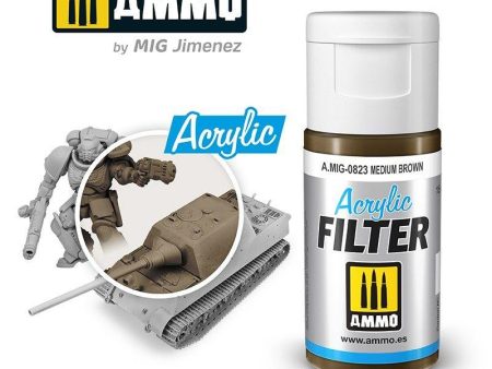 Ammo by MIG Acrylic Filter Medium Brown Cheap