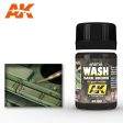 AK Interactive Weathering Products - Dark Wash For Green Vehicles Hot on Sale