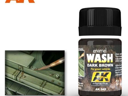 AK Interactive Weathering Products - Dark Wash For Green Vehicles Hot on Sale