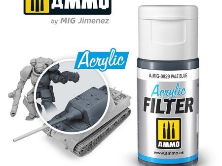 Ammo by MIG Acrylic Filter Pale Blue For Cheap