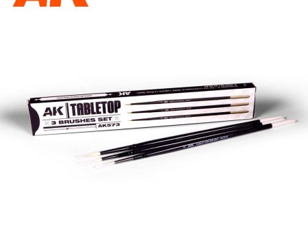 AK Interactive Brushes - Tabletop Brushes Set 0, 1, 2 Supply