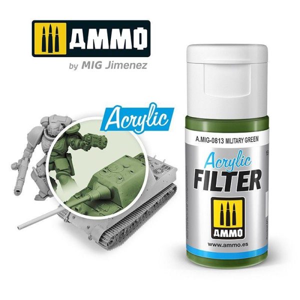 Ammo by MIG Acrylic Filter Military Green Discount