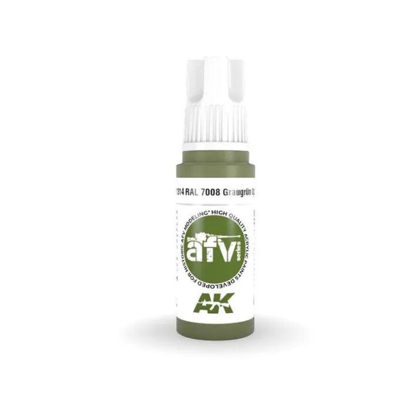 AK Interactive 3rd Gen Acrylic AFV RAL 7008 Graugrün Opt 2 Online now