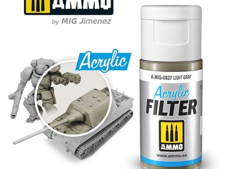 Ammo by MIG Acrylic Filter Light Grey Online Sale