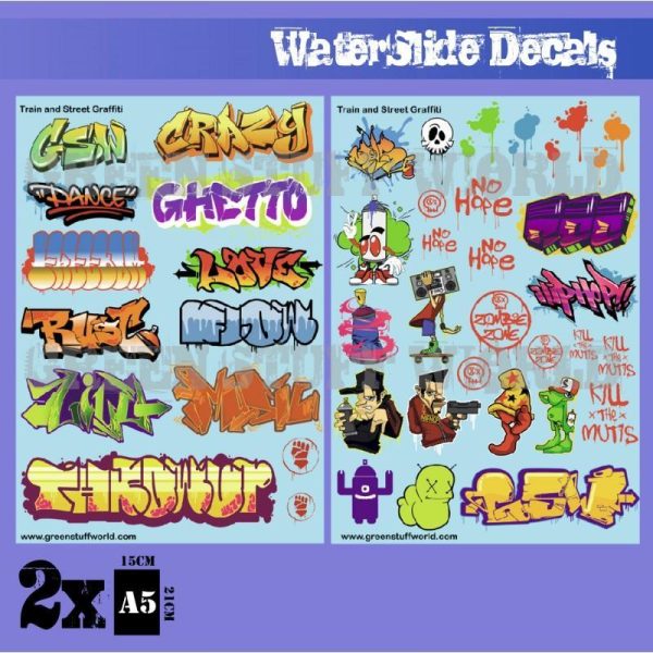 Waterslide Decals - Train and Graffiti Mix Online Sale