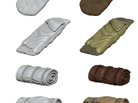 WizKids Deep Cuts Unpainted Miniatures Bedrolls on Sale