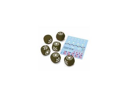 World of Tanks Miniatures Game American Upgrade Pack Dice (x6) & Decal (x1) For Sale