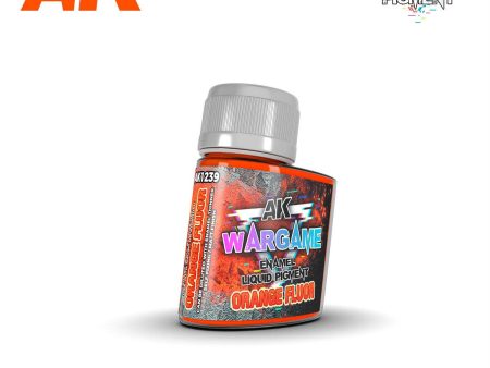 AK Interactive Wargame Enamel Liquid Pigments - Orange Fluor 35ml For Discount