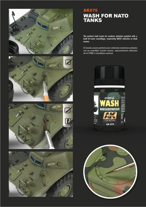 AK Interactive Weathering Products - Wash for Nato Tanks Sale