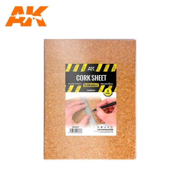 AK Interactive Building Materials - Cork Sheets Coarse Grained 200x300x2mm Supply