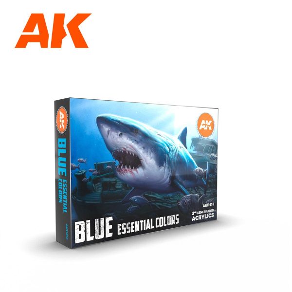 Ak Interactive 3Gen Sets - Blue Essential Colors For Cheap