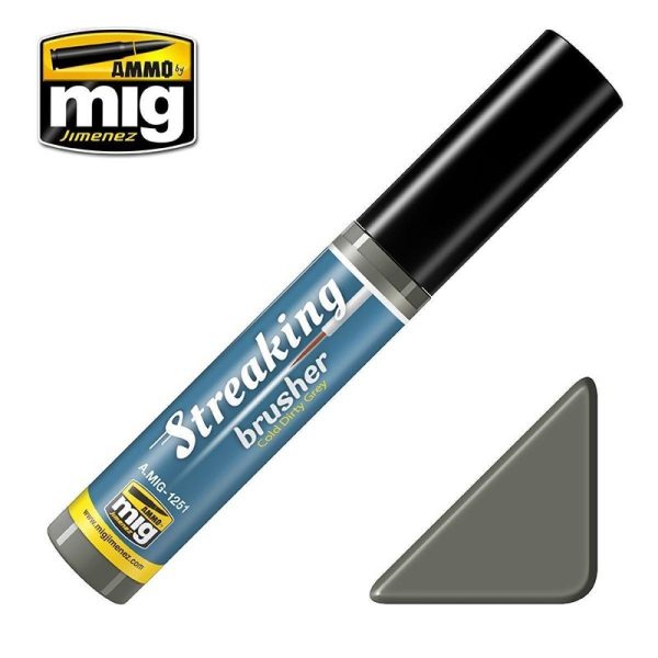 SALE Ammo By MIG Cold Dirty grey Streakingbrusher For Discount