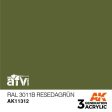 AK Interactive 3rd Gen Acrylic AFV RAL 6011B Resedagrün Hot on Sale