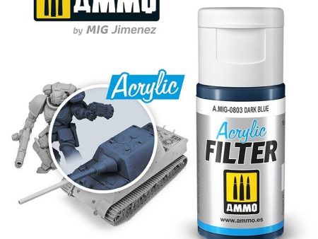 Ammo by MIG Acrylic Filter Dark Blue Sale