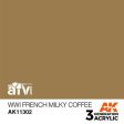 AK Interactive 3rd Gen Acrylic AFV WWI French Milky Coffee Cheap