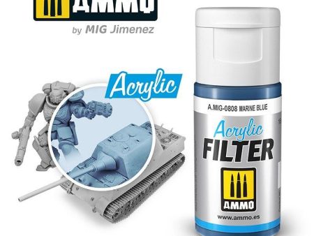 Ammo by MIG Acrylic Filter Marine Blue Online