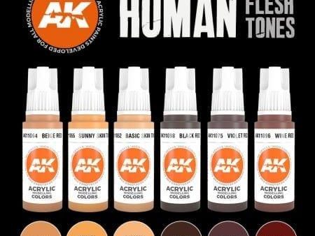 Ak Interactive 3Gen Sets - Human Flesh Tones For Cheap