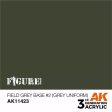 AK Interactive 3Gen Figures Acrylics - Field Grey Base #2 (Grey Uniform) 17ml Online Hot Sale