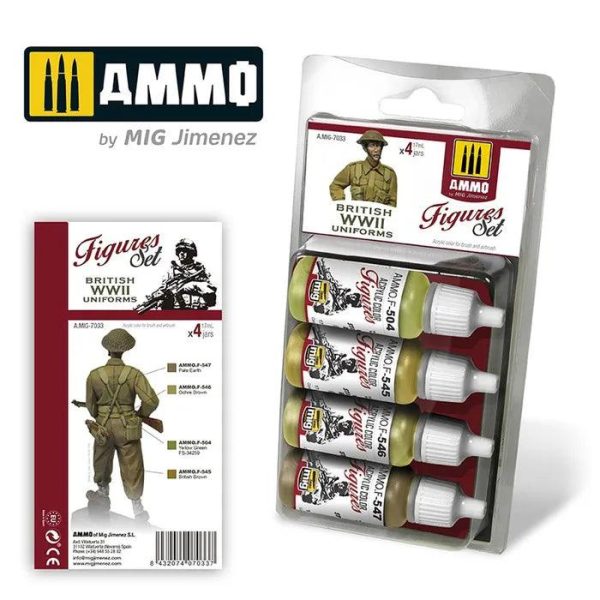 Ammo by MIG Ammo Paint, British Uniforms Wwii. Figures Set Online Sale