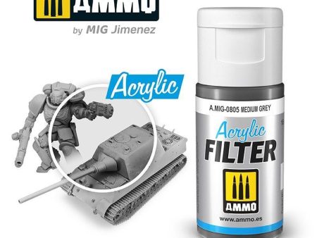 Ammo by MIG Acrylic Filter Medium Grey Fashion