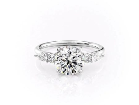 The Abigail Set With A 1 Carat Round Moissanite Fashion