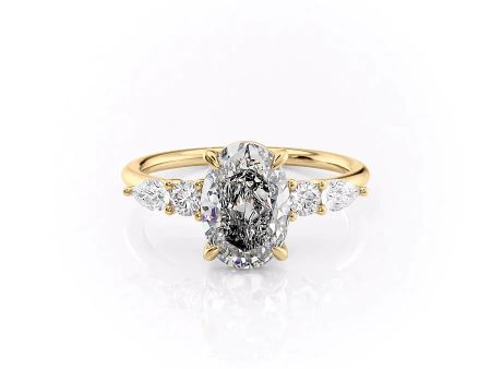 The Abigail Set With A 2 Carat Oval Moissanite Supply