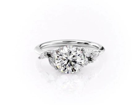 The Melissa Set With A 3 Carat Round Moissanite Fashion