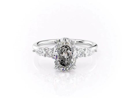 The Abigail Set With A 1.5 Carat Oval Moissanite Sale