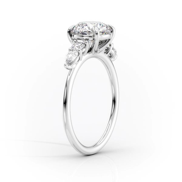 The Abigail Set With A 4.5 Carat Princess Moissanite Cheap