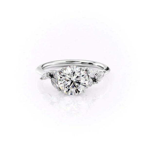 The Melissa Set With A 3.5 Carat Round Moissanite Fashion