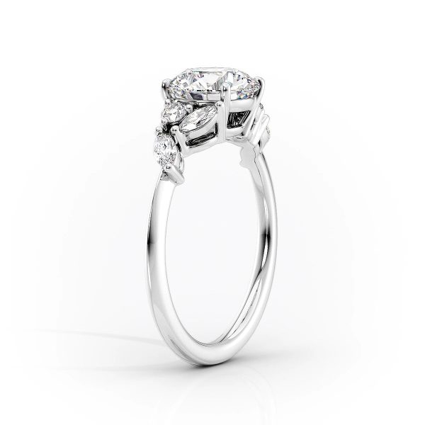 The Melissa Set With A 3.5 Carat Round Moissanite Fashion