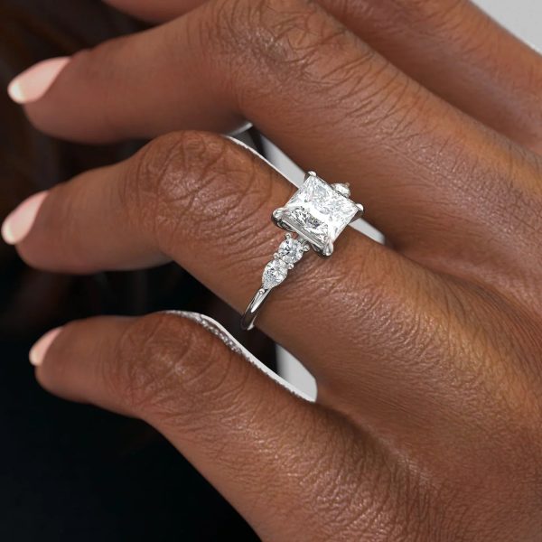 The Abigail Set With A 2 Carat Princess Moissanite Online