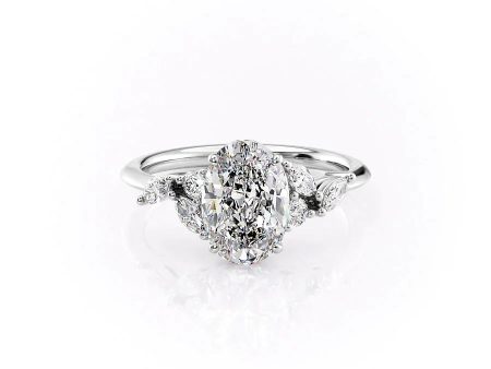 The Melissa Set With A 2.5 Carat Oval Moissanite Online Sale