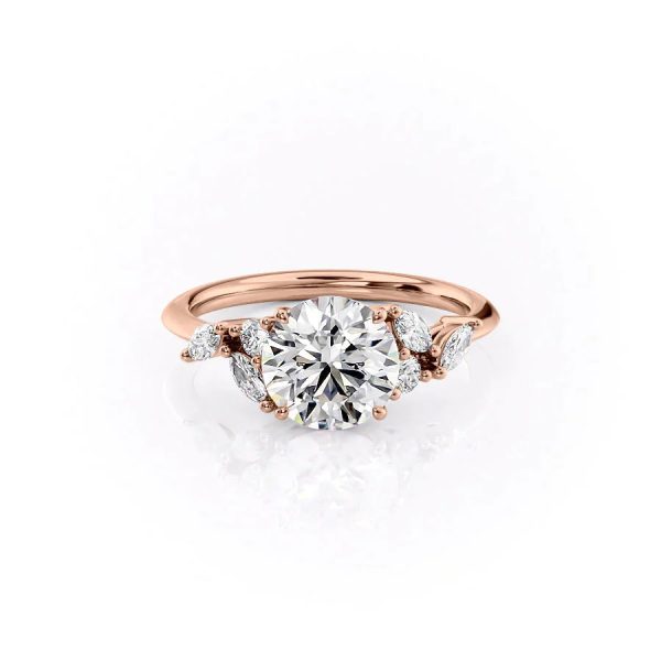 The Melissa Set With A 1.5 Carat Round Moissanite Online Hot Sale