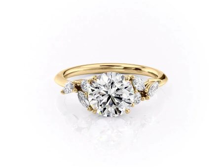 The Melissa Set With A 4.5 Carat Round Moissanite Discount