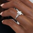 The Abigail Set With A 5 Carat Radiant Moissanite For Sale